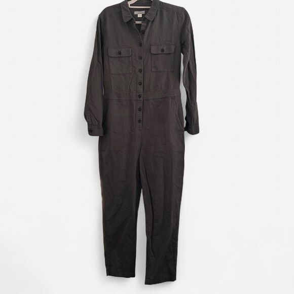 Outerknown S.E.A. Utility Coveralls Jumpsuit Storm Grey Organic Cotton Linen SP - Picture 2 of 8